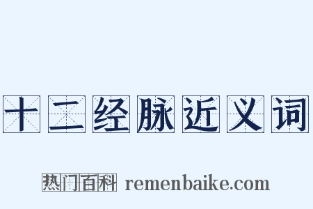 十二经脉近义词是什么意思的图片